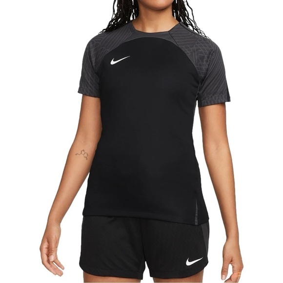 NIKE WOMEN'S DRY-FIT STRIKE 23 SS TOP BLACK/ANTHRACITE/WHITE NWT - Picture 1 of 10